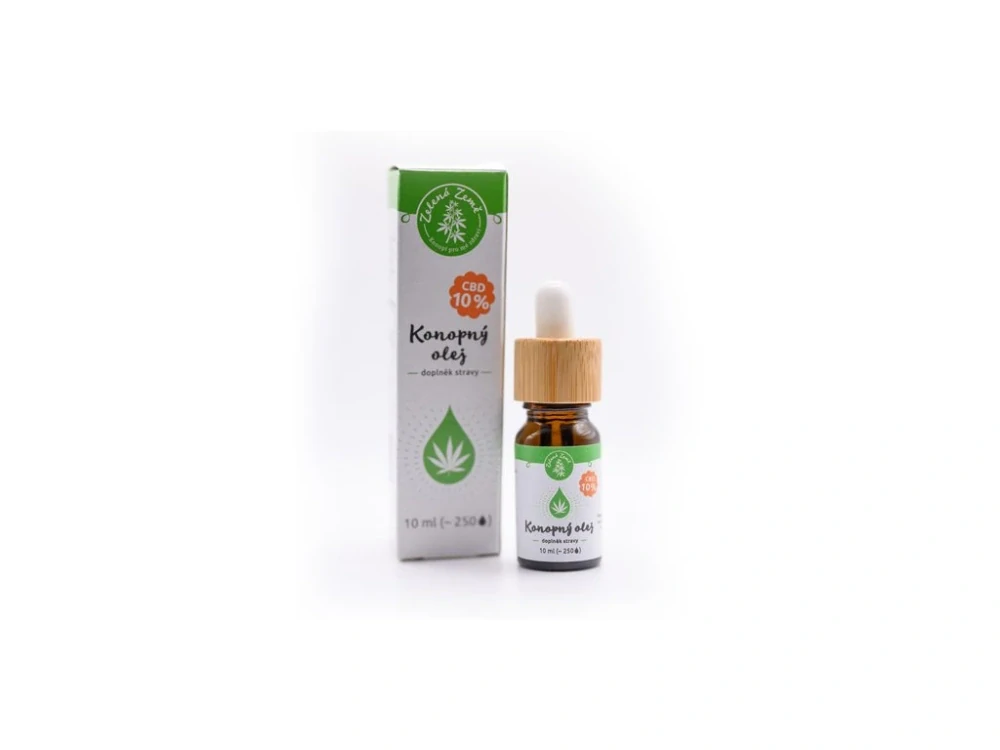 Zelená země CBD Konopný olej 10%, 10 ml