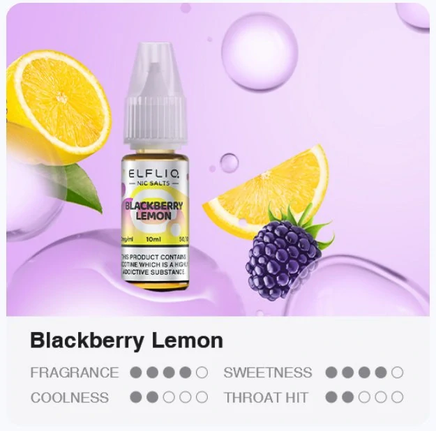 Liquid ELFLIQ Nic SALT Blackberry Lemon 10ml - 10mg