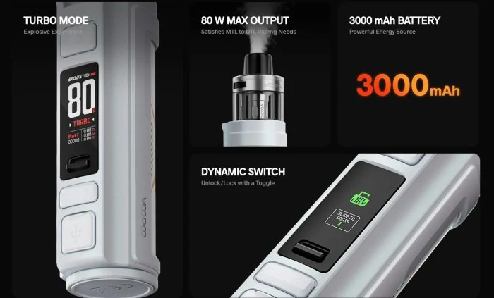 VOOPOO Argus Pro 2 80W grip 3000mAh Full Kit Spray Black