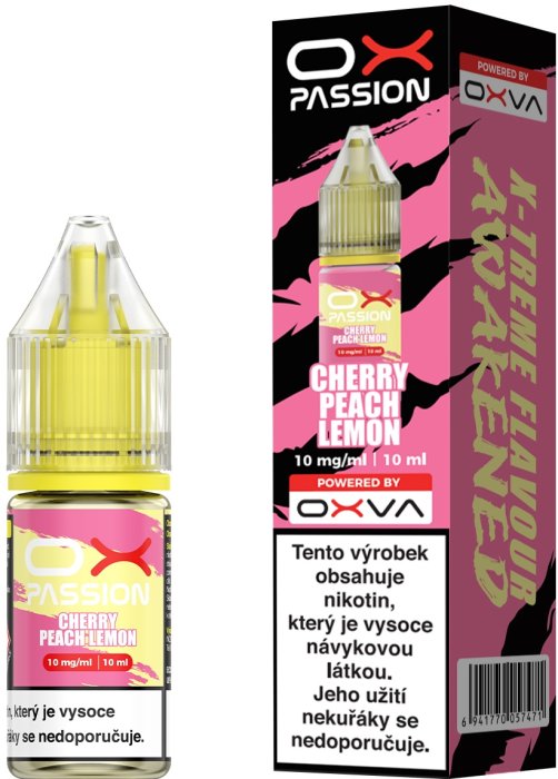 Liquid OXVA OX PASSION Salts Cherry Peach Lemon 10ml - 10mg