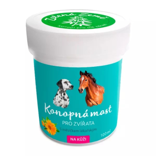 Konopná mast na kůži pro zvířata 100 ml