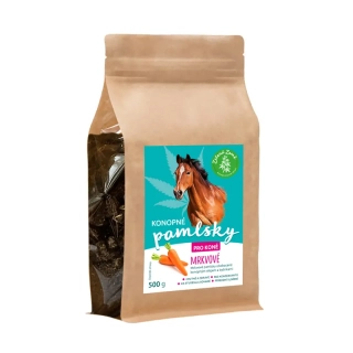 Konopné pamlsky pro koně, příchuť mrkev 500 g